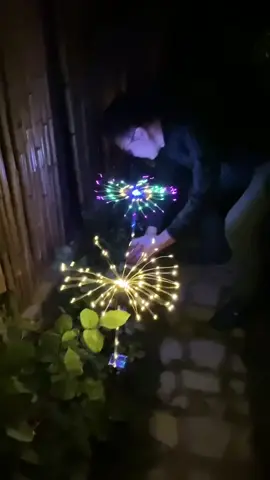 A very good quality solar fireworks light, solar charging, no electricity bills, good waterproof effect, great lighting effect!