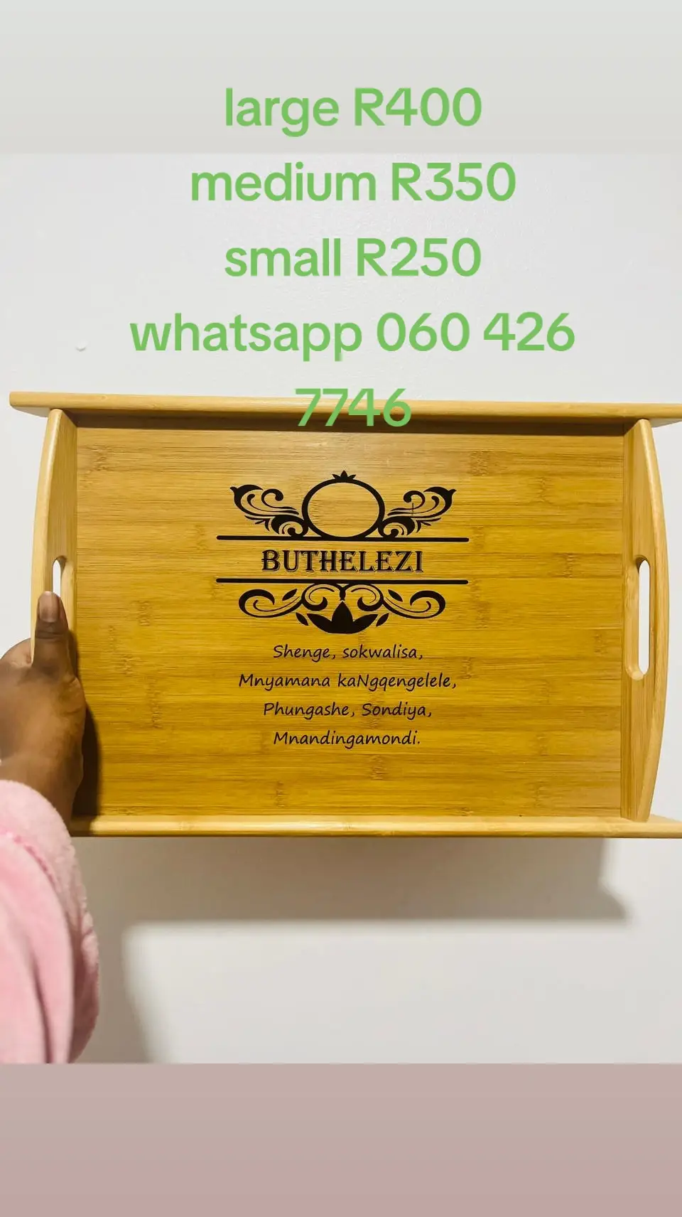 #engravedtray #isithebe #nationwidedelivery #zulunation 