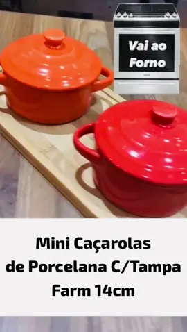 Mini Caçarolas de Porcelana C/Tampa Farm 14cm Lyor #servir #mesaposta #decoração #utilidadesdomesticas #utensiliosdecozinha #brasil #nordeste #riograndedonorte 