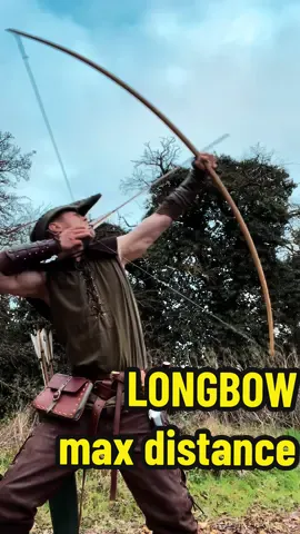 English Longbow 🏹 distance test #medievaltiktok #longbow #archer #history #robinhood 