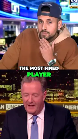 Most fined player in the history of Tennis 🤪👀 ##nickkyrgios##tennis##piersmorgan