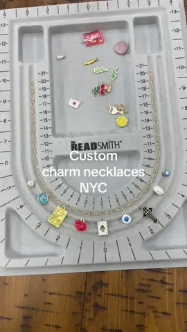 the best new spot for custom charm neckaces in NYC 🏙️🚕🍎❣️#brooklyncharm #charmnecklace #newyork #jewelry #customjewelry #nyc 
