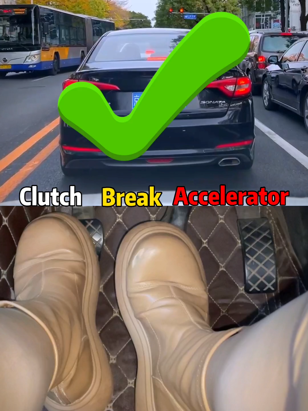 Pay attention to the correct way to apply the brakes, otherwise danger may occur!