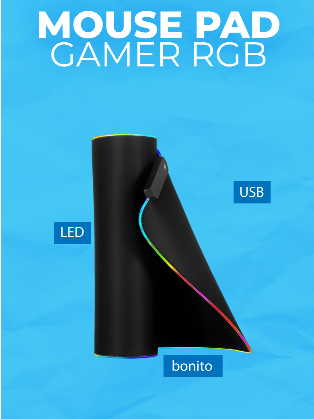 Tenha o melhor setupa gamer e para escritório, esse mouse pad com LED RGB vem com 7 cores de led diferentes, 14 modos de iluminação e tecnologia que permite seu mouse deslizar mais fácil, é lavável. #luukyoung  #shopee  #mousepad  #mousepadgaming  #mousepadgamer  #mousepadled  #mousepadrgb #mousepadcleaning
