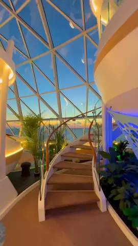 Come BTS with us for a first look inside the AquaDome 🥂 #IconoftheSeas #bts #BehindTheScenes #Sunset #views #WorldsLargest