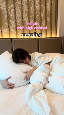 Do you feel exhausted in the morning just to get a surge of energy at night? These are super common high cortisol symptoms!  #highcortisol #highcortisollevels #highcortisolsymptoms 
