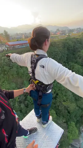 Bungy vibes: Defying gravity🥶, embracing freedom🙌 #gobungynepal #goforbungy #pokhara #bungy #thrill #bungee #bungeejump #gobungyfamily 