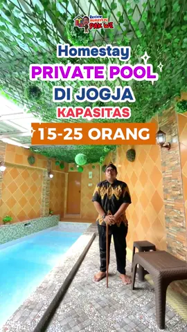 REKOMENDASI HOMESTAY PRIVATE POOL DI JOGJA 15 ORANG!! sudah memasuki pertengahan bulan Desember saatnya pak We mau review homestay lagii!! kali ini pak We mau review homestay private pool jogja namanya 