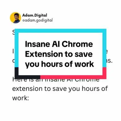 Here is an insane AI Chrome Extension to save you hours of work 