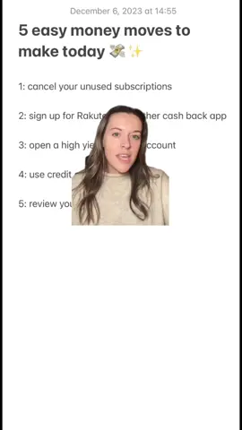 5 easy money moves to make today and set yourself up for 2024! Getting organized is a HUGE benefit in life, even with money 💸 Comment 