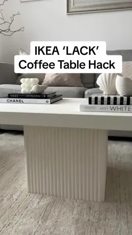 DIY IKEA coffee table hack!  #ikea #lack #coffeetable #ikeahack #DIY #panelling #ikeafinds #panellinginspo #homedecor #interiordesign #ikeatok #fyp 