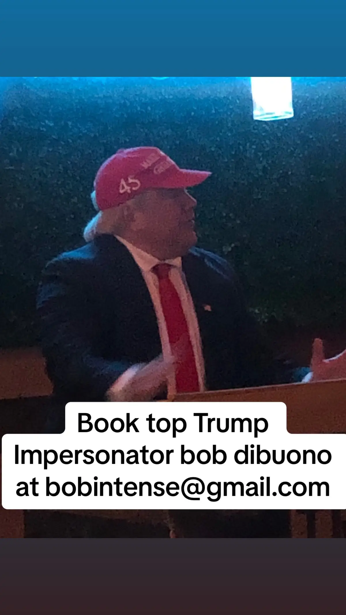 Book the the top Trump impersonator bob dibuono at bobintense@gmail.com #trump #donaldtrump #trump2024 #saveamerica #saveamerica2024 #trumptrain #donaldtrump2024 #republican #florida #boca #palmettobay #fortlauderdale #captivaisland #fisherisland #miami #fortmyers #tampa #orlando #jacksonvilleflorida #naplesfl #naplesflorida #southcarolina #northcarolina #illinois #dc #virginia #maryland #statenisland #longisland #massachusetts #connecticut #arkanss #missouri #texas #houston #austintx #sanantonio #oklahoma #connecticut #ceo #tradeshow #business #wealth #realestate #rhodeisland #huntingtonbeach #rally #corporateevents #jewisheventplanner #nye