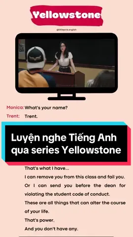 It’s time for practicing listening skills!! #LearnOnTikTok #tiktoklearningenglish #listening #listeningskills #listeningpractice #yellowstone #yellowstonetvshow #luyennghetienganh #nghetienganh #hoctienganhmoingay #hoctienganhquaphim #littlepinkenglish 