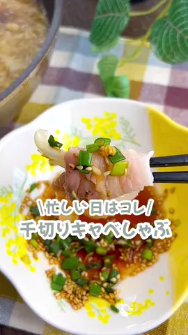 千切りキャベしゃぶ♡ ⁡ ⁡ 忙しい日はコレ‼️ 鍋に千切りキャベツを入れて 豚肉をしゃぶしゃぶするだけ🍲 ⁡ お好みでポン酢やゴマだれをつけて食べてね💕︎ ⁡ ⁡ 大人2人前 ⏰5分 ⁡ □キャベツ1/2玉 □豚バラ薄切り肉200g A水600ml A白だし大さじ4 A醤油大さじ2 ⁡ ⁡ 1 キャベツは千切りにする ⁡ 2 フライパンにAを入れて中火にかけ 1~2分程加熱する。 ⁡ 3 豚肉をくぐらせてポン酢などにつける。 ⁡ ⁡ ⁡ ⁡ ⁡ ⁡ ⁡ ⁡ ⁡ ⁡ ⁡ #フライパン料理 #フライパンレシピ #キャベツレシピ  #キャベツ料理 #豚バラレシピ #豚バラ巻き 