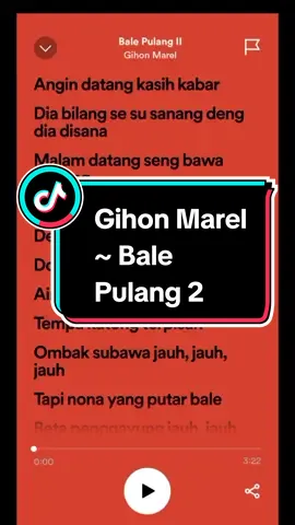 Gihon Marel ~ Bale Pulang 2 #liriklagu #musik #musikindonesia #musikindonesiadispotify #spotify #spotifymusic #spotifyonlyyou #foryou #4u #4upage #dwixxx145 #gihonmarel #balepulang2 