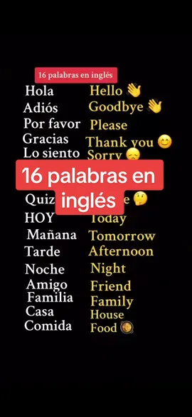 Palabras en inglés #ingles #inglesfacil #aprendeingles78 