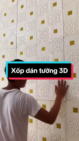 Xốp dán tường 3d keo sẵn #xopdantuong #xopdantuong3d 