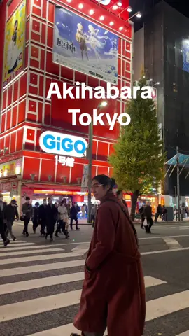 Anime City by night.  #fyp #japan #anime #tokyo #tourist #akihabara #otaku #campvibes