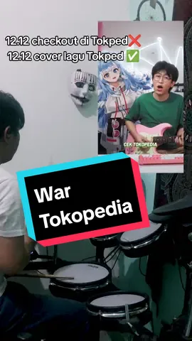 Semua ini gara-gara @tokopedia @kobokanaeru dan @heiakim  lagunya jadi terngiang-ngiang terus 🤣 #tokopedia #kobokanaeru #kobo #heiakim #wartokopedia1212 #cover #drum #drumcover 
