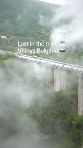 Chasing clouds and capturing the awe of Bulgaria’s tallest bridge! ☁️🚁 #imagesofbulgaria #Bulgaria #fog #rainyday #bridge #dronevideo #mystic #clouds #dam #djimavicair2