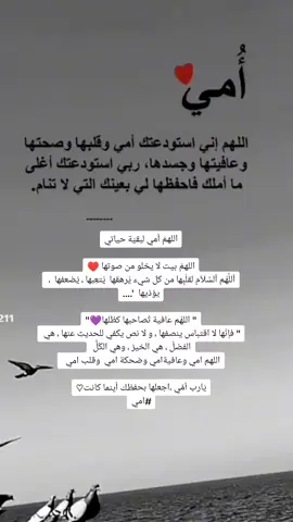 اللهم إني استودعتك مبسم أمي و قلبها و صحتها و سعادتها ؛ فاحفظها لي بعينك التي لا تنام و أطل بعمرها و إجعلها سعيدة الدارين قريرة العينين ؛ لا تشكي هما و لا حزنا و لا مرض ❤ اللهُ يحفظك يا امي#اللهم_آمين_يارب_العالمين🤲❤️ #دعاء_لامي #ليلة_الجمعة#اللهم_احفظ_امي_وجميع_امهات_المسلمين #اللهم_آمين_يارب_العالمين🤲❤️ #اللهم_صل_وسلم_على_نبينا_محمد # #اجر_لي_ولكم_ولوالدينا_وللمسلمين #اكبسلور_export🥺🦋لايك_تعليق #