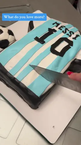 How delicious does this chocolate cake look? Its my favvvv 🍫🤭 Messi Jersey cake i made for my brother 🫶🏻🩵 #messi #cake #fyp 
