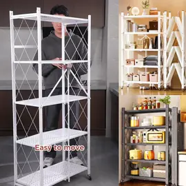 #fyp #kitchenware #kitchen #storage foldable shelves with wheels