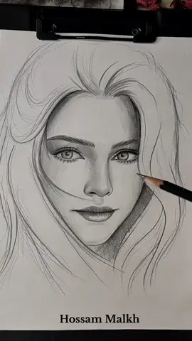 رسم وتخطيط وجه فتاة جميلة😍 #رسم #رسامين #كلنا_رسامين #رسامين_العرب #fyp #foryou #fypシ #foryoupage #viral #tiktok #trending @Hossam Malkh 