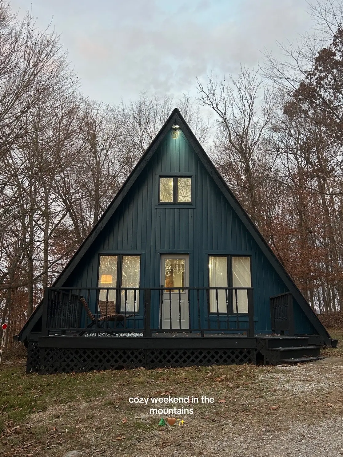 cozy weekend getaway in the mountains 🌲✨ #couplevacation #wintergetaway #winteraesthetic #getaway #christmasvacation #cozyathome #cozyvibes 