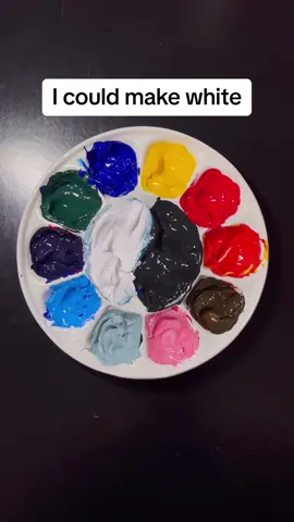 I could make white. #asmr #colormixing #paintmixing #colortheory #tapping 
