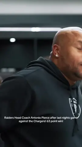 @raiders coach Antonio Pierce in the locker-room after last night! #raiders #lasvegasraiders #raidernation #football #nfl #nflfootball 