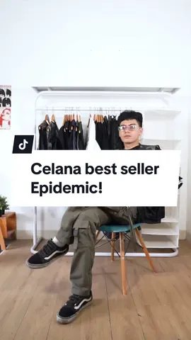 Replying to @𝙓𝙊𝙎   𝙇𝙚𝙭𝙨𝙖` nih celana best seller Epidemic versi warna hijau nya, kece kan brodi? Cek keranjang kuning untuk mendapatkan produk ini!