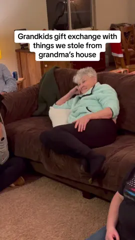 Throwback to pranking Grandma with gift exchange of her stuff. Grandma thought she was losing her mind. #christmasprank #christmasfun #christmastiktok #giftexchange #grandmasoftiktok #christmas #FamilyFun #whiteelephantgonewrong #makingmemories #grandkids #holidayfun 