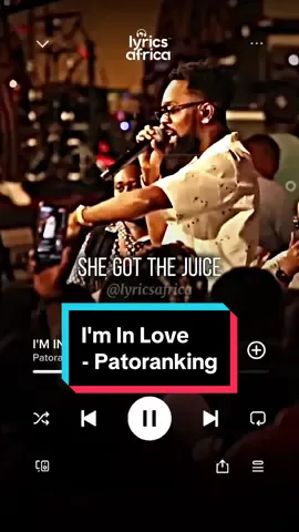 Patoranking - I'm In Love (Lyrics) #lyricsafrica #patoranking #iminlove #naijalyrics #afrobeats #fyp #fypシ #foryoupage #newmusic #viral #foryou #xyzcba  #tiktoknigeria #tiktokafrica