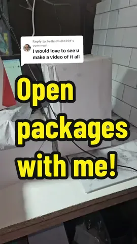 Replying to @bethschulte201 If you guys like this type of video I can do more of them I get packages alllll the time. A few ppl have messaged me asking because they wanna know what all I'm getting. I assume some of yall are possibly interested in doing what I do and trying to scope out if it's worth it or not. Yall should see some of the stuff if gotten free or even paid to make a short video. Maybe I'll make a video of some of it if that interests anyone too. Let me know what you wanna see more of. I love showing behind the scenes, work with me type content.  Also if anyone has any tips for making this work space more functional, the wires and tripods are making me crazy 😂😂 #influencer #openpackageswithme #freebiemail #reviewlife #workfromhome #sahmhustle 