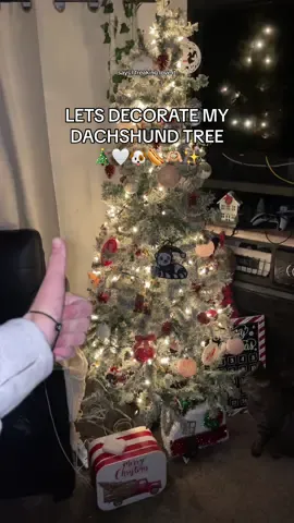 Replying to @Kiley Jameson Its SO stinkin weiner-ful🤩😋🫶🏼🐶✨🌭😭 I love it so much!! But, next year, were going full dachshund tree🎄🌟😘 #fyp #dachshund #doxiemom #dachshundmom #christmas #holidaytime #christmastree #treedecorating #sleeplessnight #cantsleep 