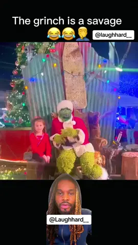 She did not expected that 😂😂😂😂 the grinch is wrong for that  #fyppppppppppppp #blowthisup #rachapotes #mrpotee #grinchtiktok #grinch #gonewrong #christmas  #fypシ #foryou #dailyvideos    #viraltiktok #funnyvideos  #whatwouldyouhavedone #QuakerPregrain 