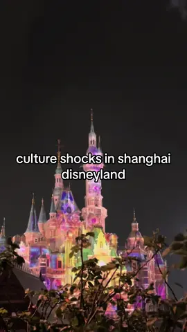 every park has its own vibe but it was really culture shock at shanghai disneyland 👀  tips for shanghai disneyland: 1. if you want to complete the rides with no Q, go on a rainy weekday. the longest i queued was 30 mins for soaring flight (same as the one in disneysea which always has a >2h q). tron, which used to only be in shanghai until this year, had no Q. i think the chinese visitors find it too thrilling 2. if you want a photo with any mascot, go early. the queues for duffy and friends mascots close by 1pm bc they have to perform at the parade and they’re famous 😵‍💫 3. the parades are very frequent, and you can get a great spot even 15-30 mins before the parade starts. the shows are great too, highly reccomend  #shanghaidisneyland #shanghaitravel 