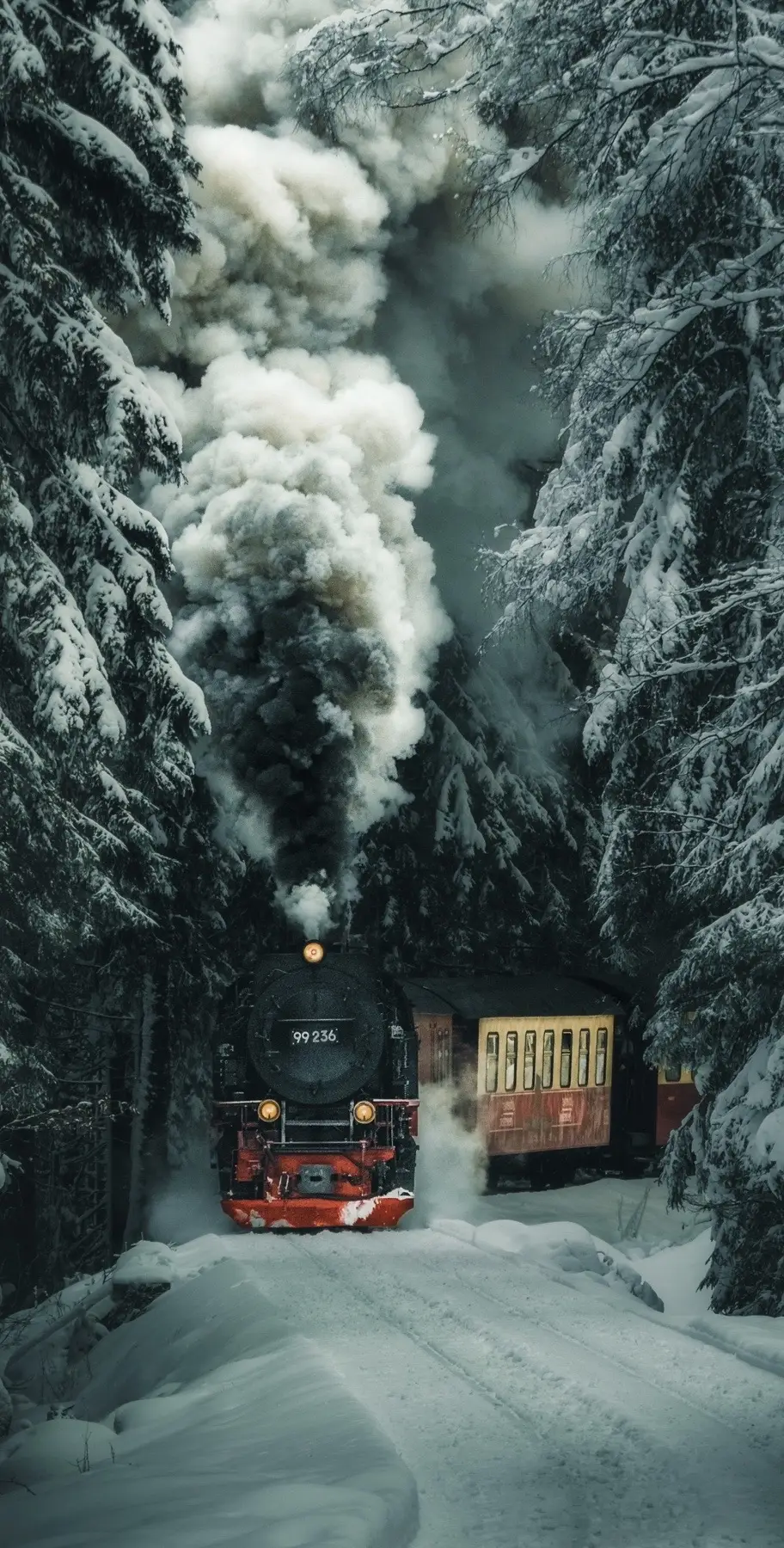 🚂 Embark on a journey of wonders with the German Polar Express 🤩🇩🇪… | Brockenbahn / Germany  | 📷 more epic places @giuliogroebert  | 🚐 exploring the world together w/ @elena_wuest  | #germany #steamtrain #harz #train #photography #photographer #visitgermany #landscapephotography #landscapephotographer #polarexpress #wintervibes #winterwonderland #winterphotography 