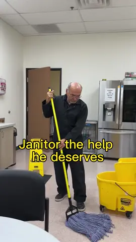 Janitor gets help from the school during teacher appreciation day!