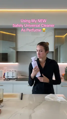 THE BEST SMELLING CLEANER EVER! Safe for use around children and made by supermoms 100% my kind of product!  P.S. I actually smelled amazing all day 😂🏡💜 #cleanitsafely #safehouseholdcleaner #CleanTok @Safely™️ 