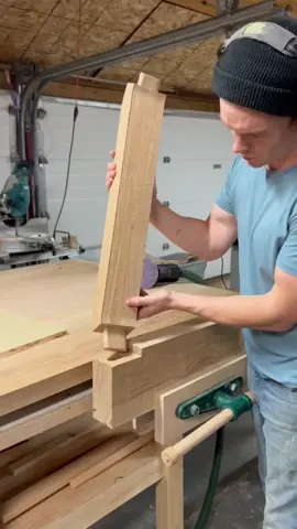 Nothing bests getting that prefect fit #woodtok #woodworking 