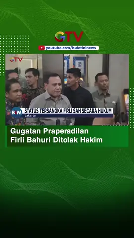 Pengadilan Negeri Jakarta Selatan menolak gugatan praperadilan yang diajukan Ketua Komisi Pemberantasan Korupsi (KPK) nonaktif Firli Bahuri melawan Kapolda Metro Jaya Irjen Karyoto. #GTVNews  #BuletiniNews  #FirliBahuri  #KPK  #Korupsi  #Gugatan  #Fyp  #Trending