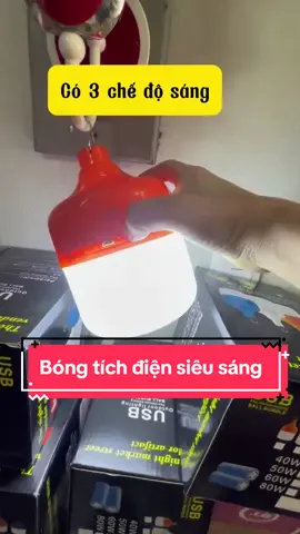 Bóng tích điện siêu sáng công suất 150w, có móc treo tiện lợi, dễ đi chuyển, có tặng cáp sạc siêu bền #bóngled #decor #xuhuong #capcut 