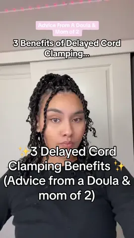 What is Delayed Cord Clamping? Delayed Cord Clamping is when you delay the cutting of the cord that connects the baby to the placenta. This is practiced in most hospitals in America and is very beneficial to the baby.  How long should you delay cord clamping? There are many different suggested times. I would suggest doing research and doing what feels right for you.  Benefits include increase of iron stores, increase of hemoglobin, and many more benefits! If it is safe to do so during your delivery I would highly suggest adding it to your birth plan!  *this is educational content & not medical advice* #delayedcordclamping #laboranddelivery #firsttimemom #birth #education  Delayed cord clamping how long  Delayed cord clamping  Delayed cord clamping benefits Delayed cord cutting Delayed cord clamping pros and cons 