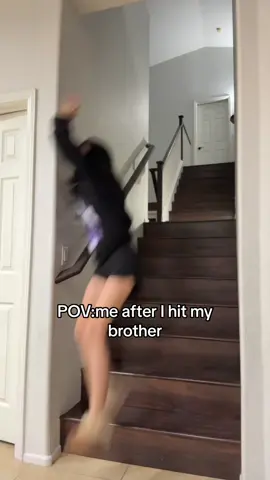 Barely even chasing me 😭😭 #foryou #viral #Siblings #siblingtok #funny #vinceandbecca 