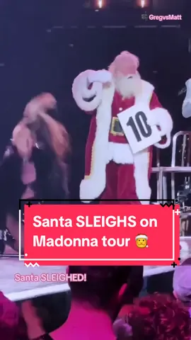 Santa SLEIGHS on stage at Madonna’s Celebration Tour 🎅 💅  🎥 GregvsMatt  #fyp #vogue #madonna #madonnacelebrationtour #merrychristmas #santa #sleigh #slay #celebrationtour 