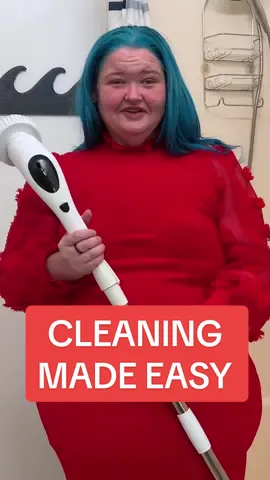 This electric spin scrubber makes cleaning easy 😍 8 replaceable brush heads remove dirt and stains efficiently, and its adjustable length allows you to clean without having to kneel or bend over. Talk about a game changer 👏 Click this video at the link in our bio to buy. (We may make 💰 from these links!) #1000lbSisters