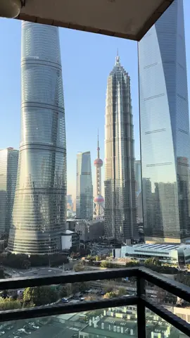 Apartment view of Lujiazui, Shanghai. #fyp #china #shanghai #上海 