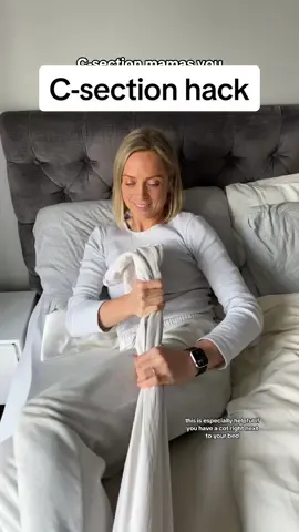 Replying to @user9874872107 C-section hack C-section mamas use this tip to help get yourself out of bed after giving birth. It can be really painful to move around after a C-section particualry getting up and down from a chair or from bed.  Follow for more professional C-section recovery tips. #csectionmom #csectionmum #csectionbaby #csectionrecovery #csectionscar #postpartum #newmum #newmom #justborn #the360mama #motherhood 